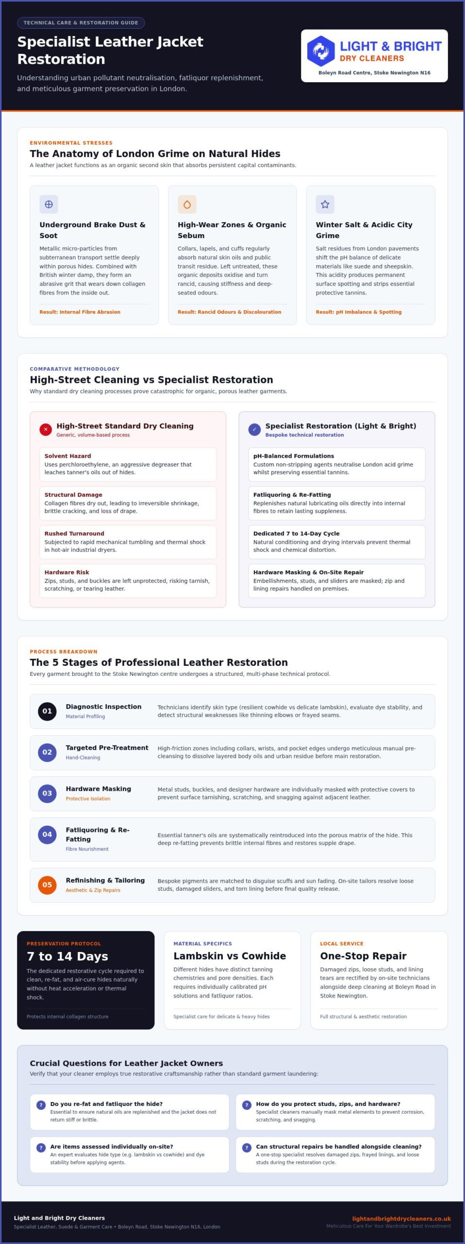 Professional Leather Jacket Dry Cleaning London: The Specialist Care Guide (2026)
